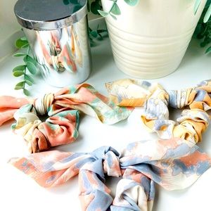 Hair Tie 3 Pack - Gray/Teal, Dusty Rose/Gray, Dust